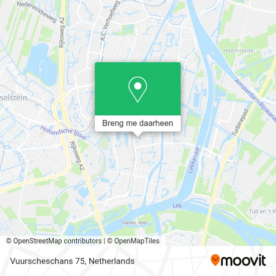 Vuurscheschans 75 kaart