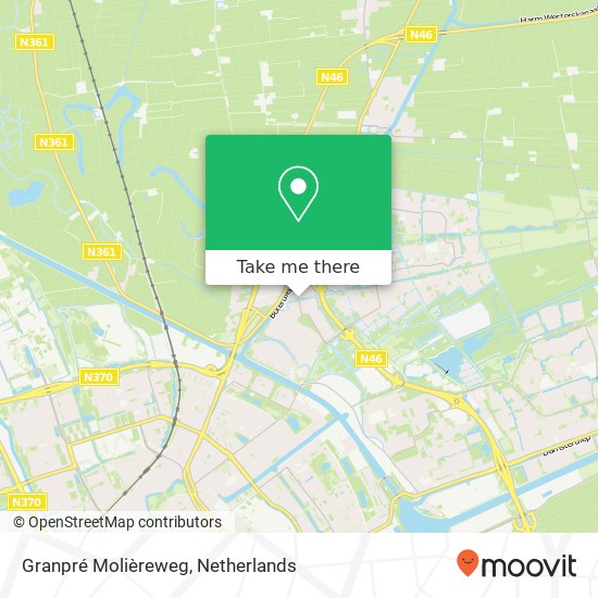 Granpré Molièreweg kaart