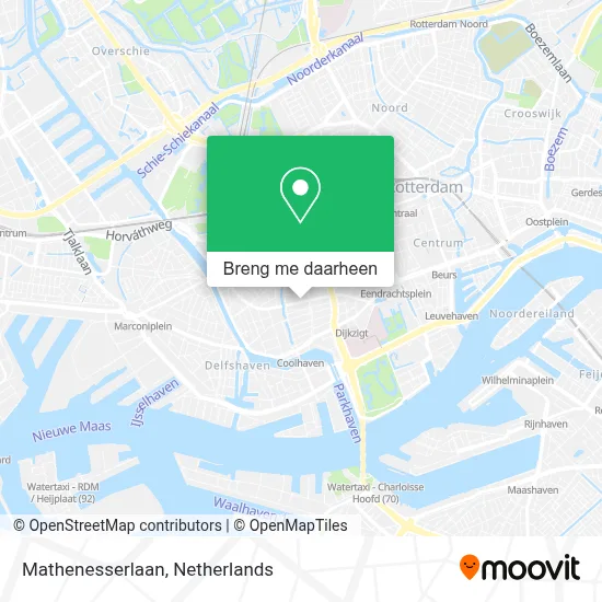 Mathenesserlaan kaart