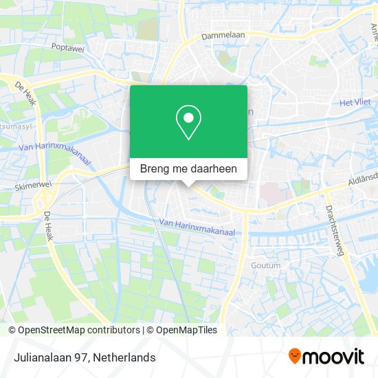 Julianalaan 97 kaart