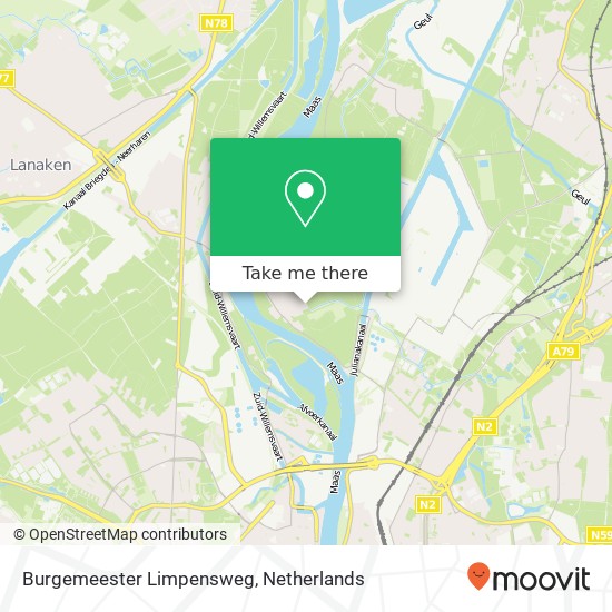 Burgemeester Limpensweg kaart