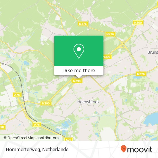 Hommerterweg kaart