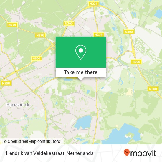 Hendrik van Veldekestraat kaart