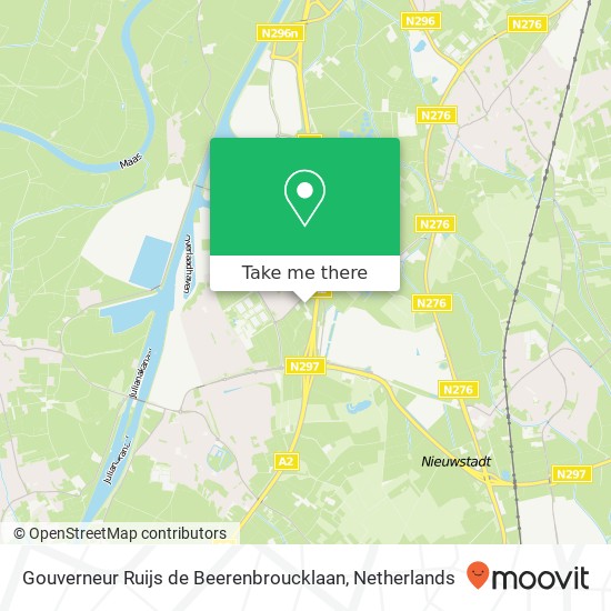 Gouverneur Ruijs de Beerenbroucklaan kaart