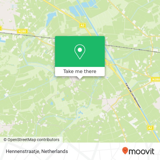 Hennenstraatje kaart