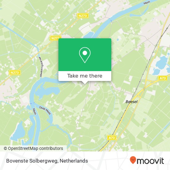 Bovenste Solbergweg kaart