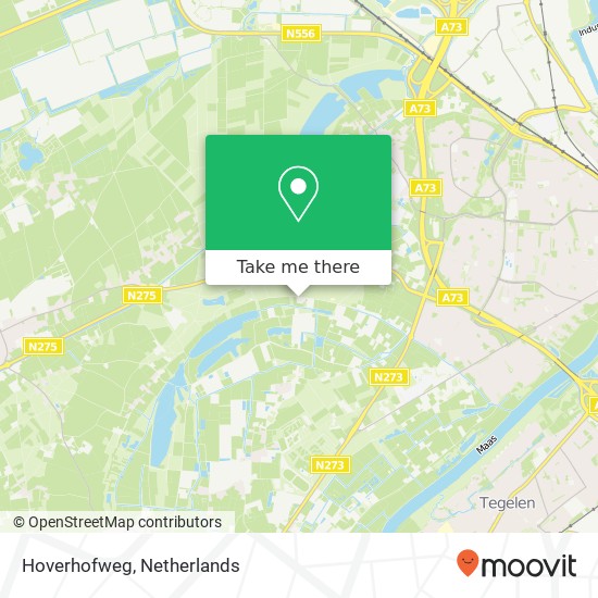 Hoverhofweg kaart