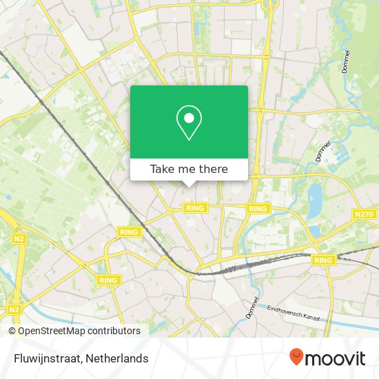 Fluwijnstraat kaart