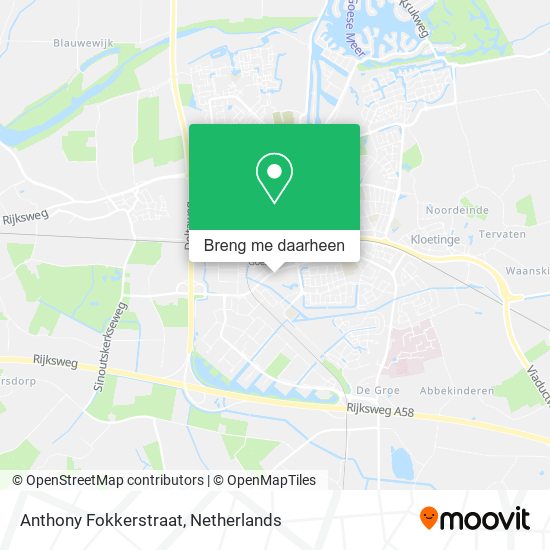 Anthony Fokkerstraat kaart