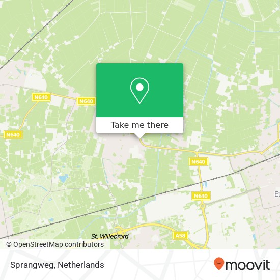 Sprangweg kaart