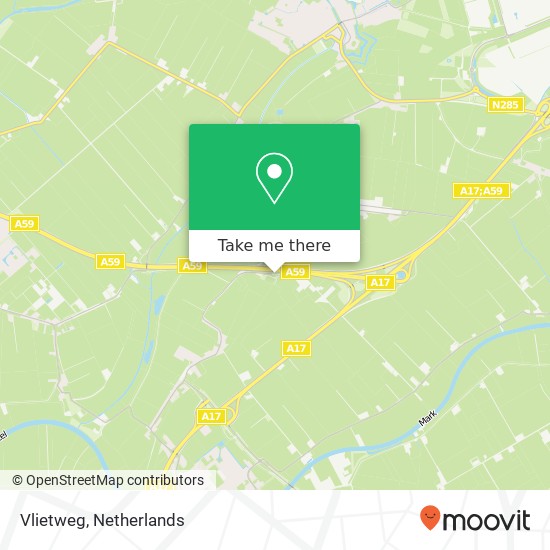 Vlietweg kaart