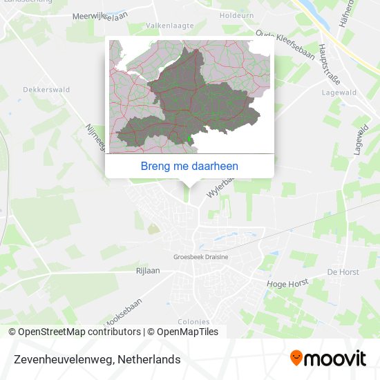 Zevenheuvelenweg kaart