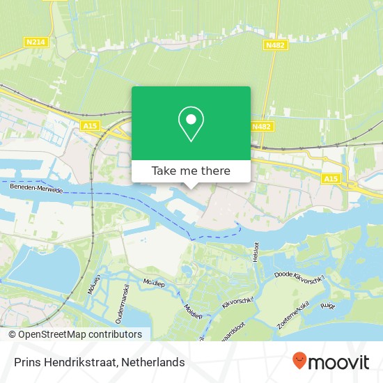 Prins Hendrikstraat kaart