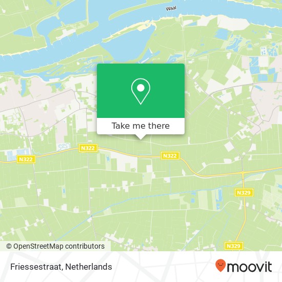 Friessestraat kaart