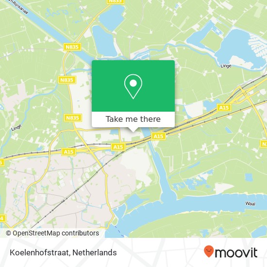 Koelenhofstraat kaart
