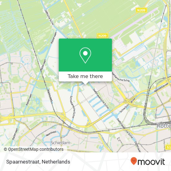 Spaarnestraat kaart
