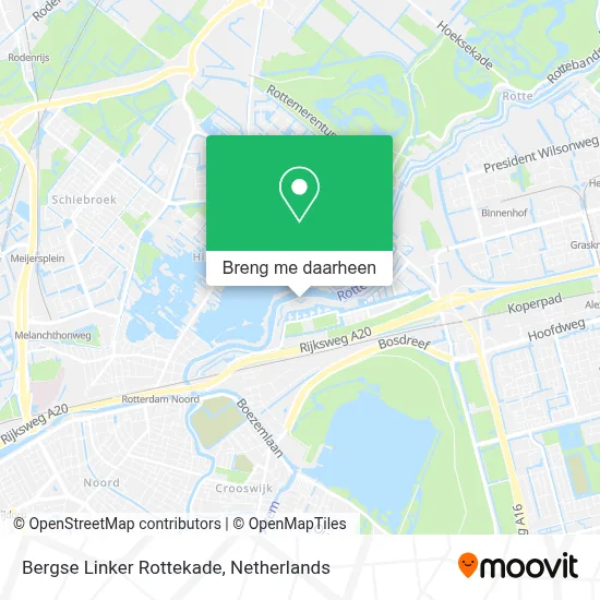 Bergse Linker Rottekade kaart