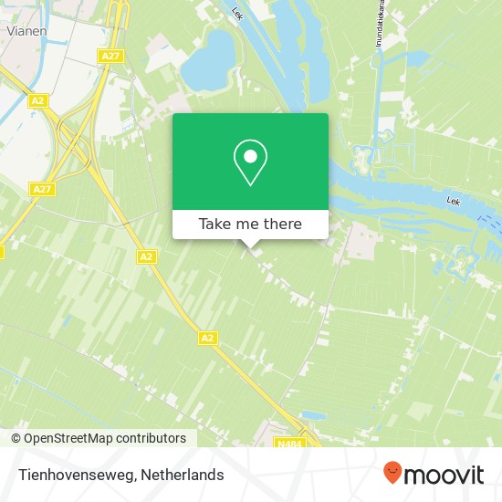 Tienhovenseweg kaart