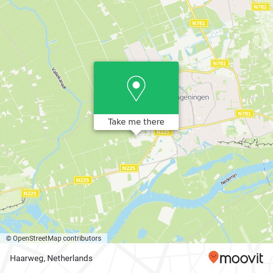 Haarweg kaart