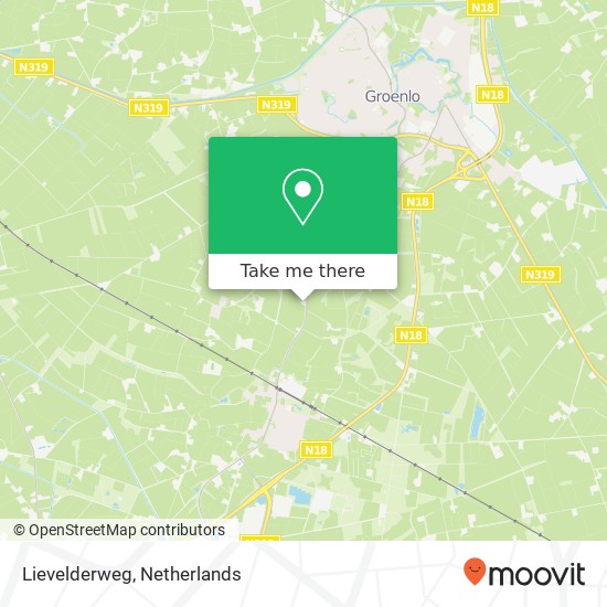 Lievelderweg kaart