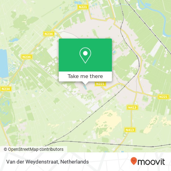 Van der Weydenstraat kaart
