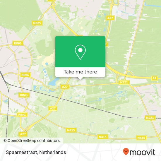 Spaarnestraat kaart