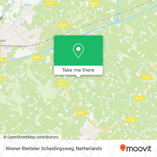 Wiener-Benteler Scheidingsweg kaart