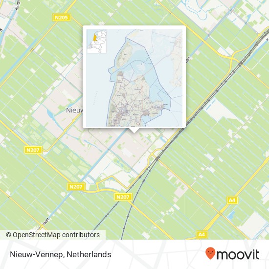 Nieuw-Vennep kaart