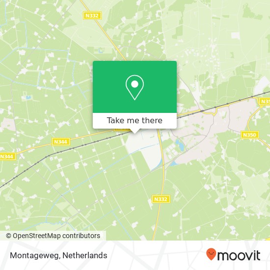 Montageweg kaart