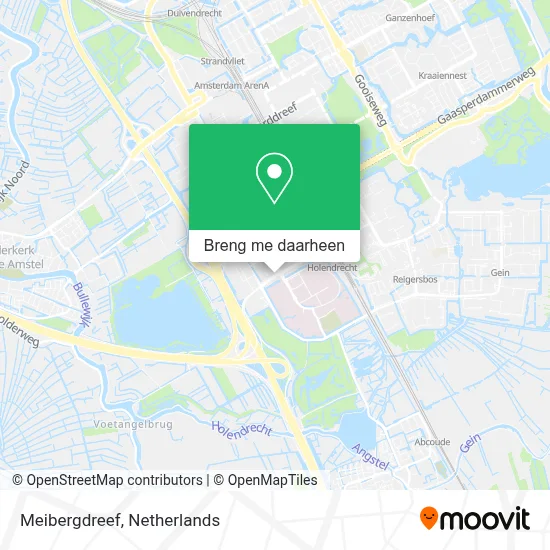 Meibergdreef kaart