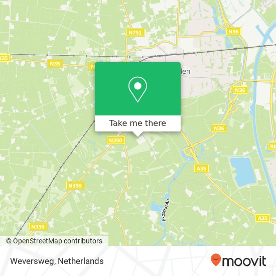 Weversweg kaart