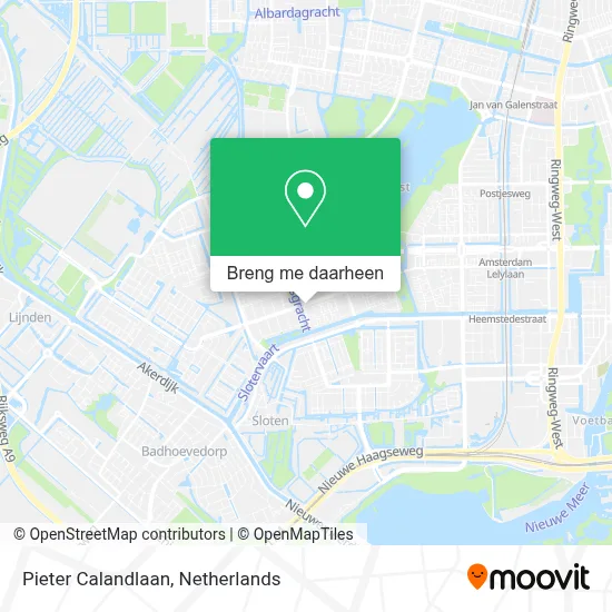 Pieter Calandlaan kaart