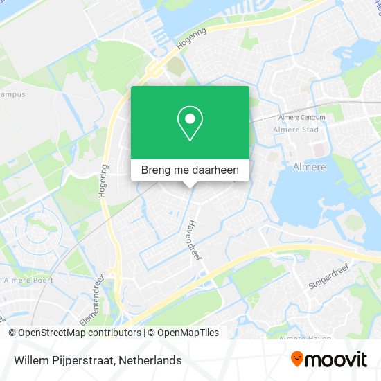 Willem Pijperstraat kaart