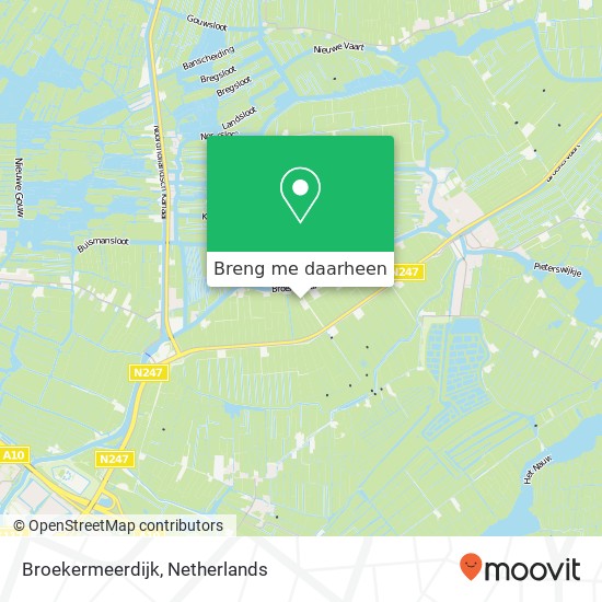 Broekermeerdijk kaart