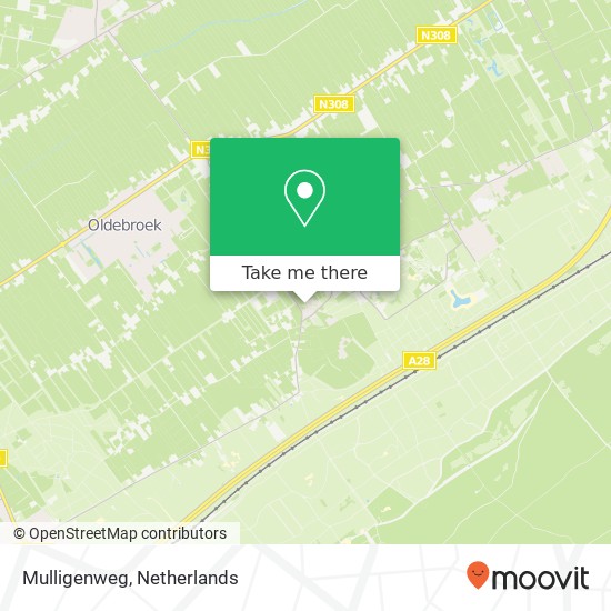 Mulligenweg kaart