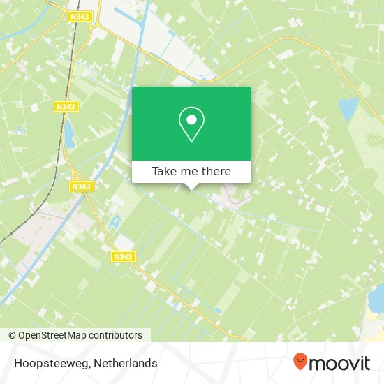 Hoopsteeweg kaart