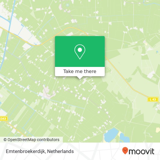 Emtenbroekerdijk kaart