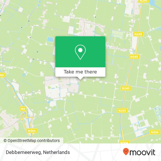 Debbemeerweg kaart