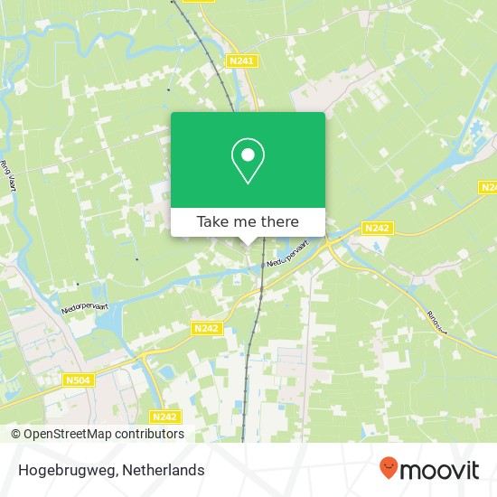 Hogebrugweg kaart