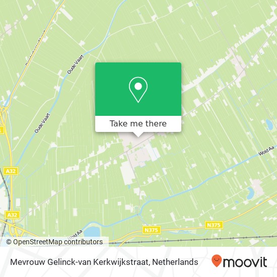 Mevrouw Gelinck-van Kerkwijkstraat kaart