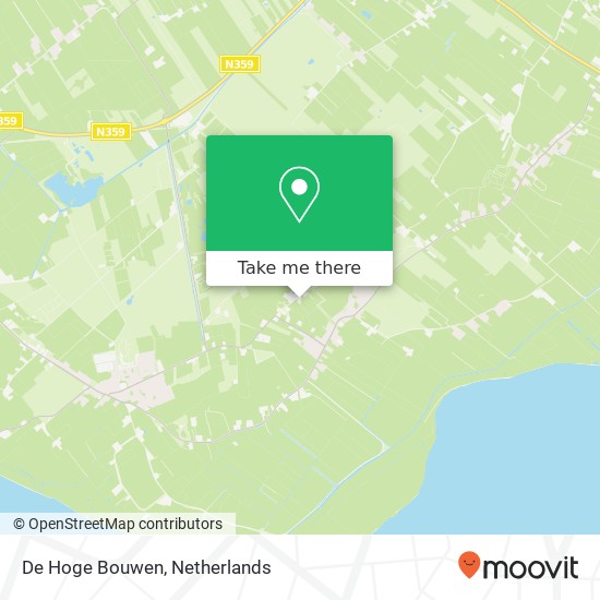 De Hoge Bouwen kaart