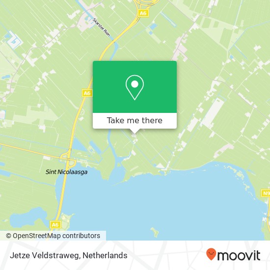 Jetze Veldstraweg kaart