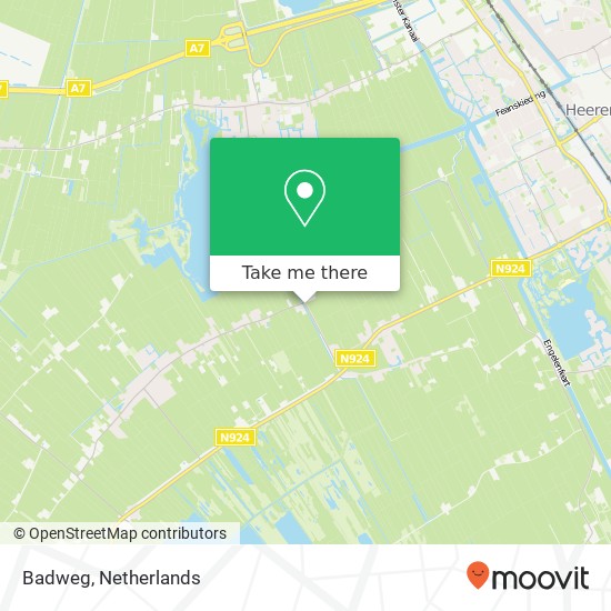 Badweg kaart