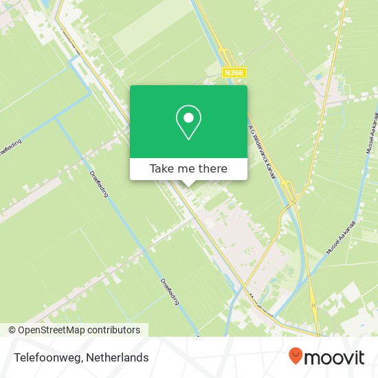 Telefoonweg kaart