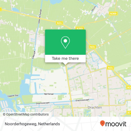 Noorderhogeweg kaart