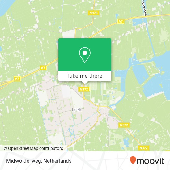 Midwolderweg kaart