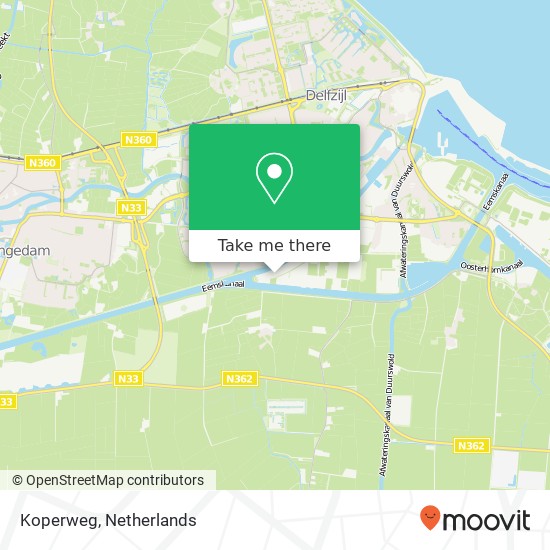 Koperweg kaart