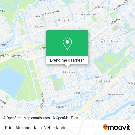 Prins Alexanderlaan kaart