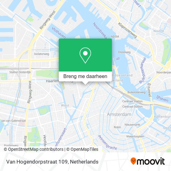 Van Hogendorpstraat 109 kaart