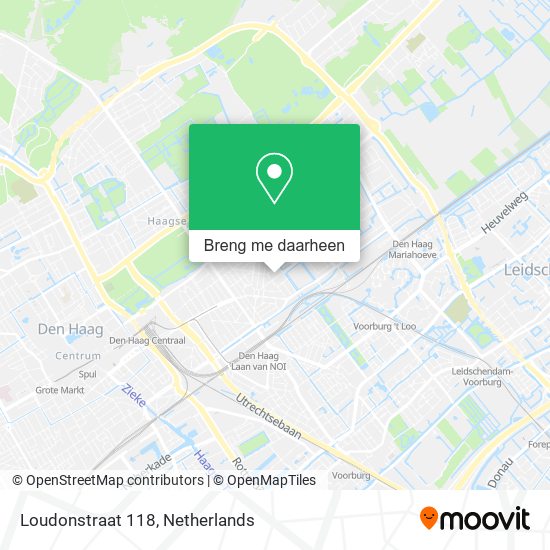 Loudonstraat 118 kaart